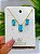 conjunto colar e brinco retangular três pedras azul turquesa banhado em ouro 18k - Imagem 2