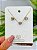 conjunto colar e brinco coração pedra cristal banhado em ouro 18k - Imagem 1