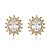 Brinco ponto de luz cravejado com mini zircônias banhado em ouro 18k - Imagem 1
