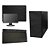 Capa Kit Pc sob Medida Monitor 52cm L 39cm A 8cm P CPU 36cm A 18cm L 29cm P Estabilizador 14cm L 17cm P 9cm A Teclado: 41cm  21cm - Imagem 1