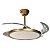 Ventilador de Teto Retrátil Dourado Sindora LED 36W Bivolt Com Controle Remoto Silencioso - Imagem 1