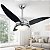 Ventilador de Teto Infinity 1033 Preto Cromado com 3 Pás MDF Folha e Luminária Vidro Temperado - Imagem 4