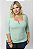 Blusa Plus Size reta manga 3/4 - Imagem 4