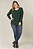 Camisa Feminina Plus Size Cor Verde - Imagem 2