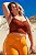 Top Marrom Plus Size Pesponto - Imagem 1