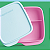Tupperware Basic Line 550ml Com Divisórias Rosa Tutu - Imagem 3
