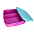 Tupperware Basic Line 550ml Com Divisórias Rosa Tutu - Imagem 4