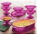 Tupperware Kit Travessa Microplus Oval e Tacas Premier - Imagem 1