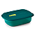 Tupperware Cristalwave Retangular 1 Litro com Divisórias Geração II Verde - Imagem 4
