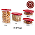 Tupperware Kit Ultra Clear Oval Policarbonato com 4 peças - Imagem 2