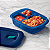 Tupperware® Cristalwave Retangular com Divisórias Azul 1L - Imagem 1