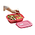 Tupperware Cristalwave Retangular 1 Litro com Divisórias Geração II Rosa - Imagem 3