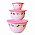 Tupperware Kit Tigela Murano Borboletas 3 Pecas - Imagem 1