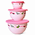 Tupperware Kit Tigela Murano Borboletas 3 Pecas - Imagem 1