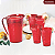 Tupperware Jarra Prisma Policarbonato 2 Litros e Copos 475ml Vermelha - Imagem 2