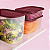 Tupperware Kit Armazenagem Modular Retangular Touch Fresh 3 Pecas Marsala - Imagem 7