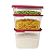 Tupperware Kit Armazenagem Modular Retangular Touch Fresh 3 Pecas Marsala - Imagem 4