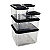 Tupperware Kit Clear Mate Quadrado 5 Peças - Imagem 1