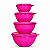 Tupperware Kit Tigela Maravilhosa Rosa Beijo 4 Pecas - Imagem 1