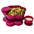 Tupperware Big Tigela Floresta 5,6 Litros + 2 Para Dip 470 ml Rabanete - Imagem 1