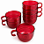 Tupperware Kit Xicara Premier 185 ml Policarbonato Vermelho 6 Peças - Imagem 2