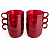 Tupperware Kit Xicara Premier 185 ml Policarbonato Vermelho 6 Peças - Imagem 1