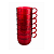Tupperware Kit Xicara Premier 185 ml Policarbonato Vermelho 6 Peças - Imagem 3