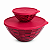 Tupperware Tigelas Prisma Policarbonato Vermelha 500ml e 3,5L - Imagem 1