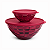 Tupperware Tigelas Prisma Policarbonato Vermelha 500ml e 3,5L - Imagem 3