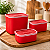Tupperware Kit Baseline Retangular Vermelho 3 Peças - Imagem 2