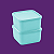 Tupperware Refri Line Quadrado 650L Verde Aquamarine - Imagem 3