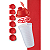 Tupperware Quick Shake 500ml Vermelho Sobre Tampa Pessego - Imagem 3