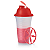 Tupperware Quick Shake 500ml Vermelho Sobre Tampa Pessego - Imagem 1