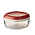 Tupperware Modular Clear Em Policarbonato 240ml Tampa Vermelha - Imagem 1