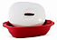 Tupperware Travessa Actualité Oval 1.7 Litros Vermelha - Imagem 2