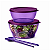 Tupperware Kit Tigela Clear Policarbonato + Pegador Prisma Uva 3 Peças - Imagem 1