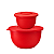 Tupperware Kit Tigela Murano 2 Peças 550ML e 2,5L Vermelho Pimenta - Imagem 1