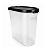Tupperware Modular Oval 1.7 Base Translucida Tampa Preta - Imagem 1