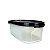 Tupperware Modular Oval 500ml Base Translucida Tampa Preta - Imagem 1