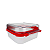 Tupperware Modular Quadrado Classic 1,1 Litros Chilli - Imagem 3