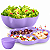 Tupperware Big Tigela Floresta 5,6 Litros + 1 Dip 470 ml Lilas - Imagem 1