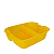 Tupperware Bandeja para Cristalwave Retangular Geração II 650ml Amarelo - Imagem 2