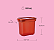 Tupperware Kit Pote Unami Policarbonato 500ml Vermelho 2 Peças - Imagem 3