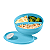 Tupperware Tupper Pratinho Cristalwave Com Divisorias 400ml Azul - Imagem 2