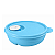 Tupperware Tupper Pratinho Cristalwave Com Divisorias 400ml Azul - Imagem 1