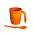 Tupperware Caneca Ilúmina Com Colher 350ml Laranja - Imagem 3