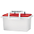Tupperware Fabulosa Base Translucida e Tampa Vermelha 6 Litros - Imagem 1