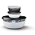 Tupperware Kit Tigela Toque Mágico Feras 3 Peças 4,3L + 550ml White + 500ml Black - Imagem 1
