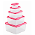 Tupperware® Kit Basic Line 5 Pecas Tampa Rosa - Imagem 1
