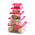 Tupperware® Kit Basic Line 5 Pecas Tampa Rosa - Imagem 3